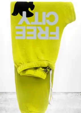 FREECITY Large Sweatpant in GloYellow