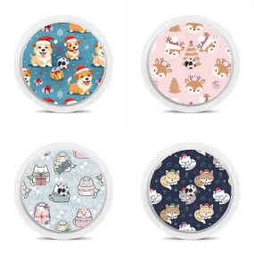 Freestyle Libre 1 & 2 sensor sticker combo pack: Cute Christmas Animals