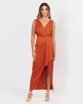 Goddess Dress- Rust