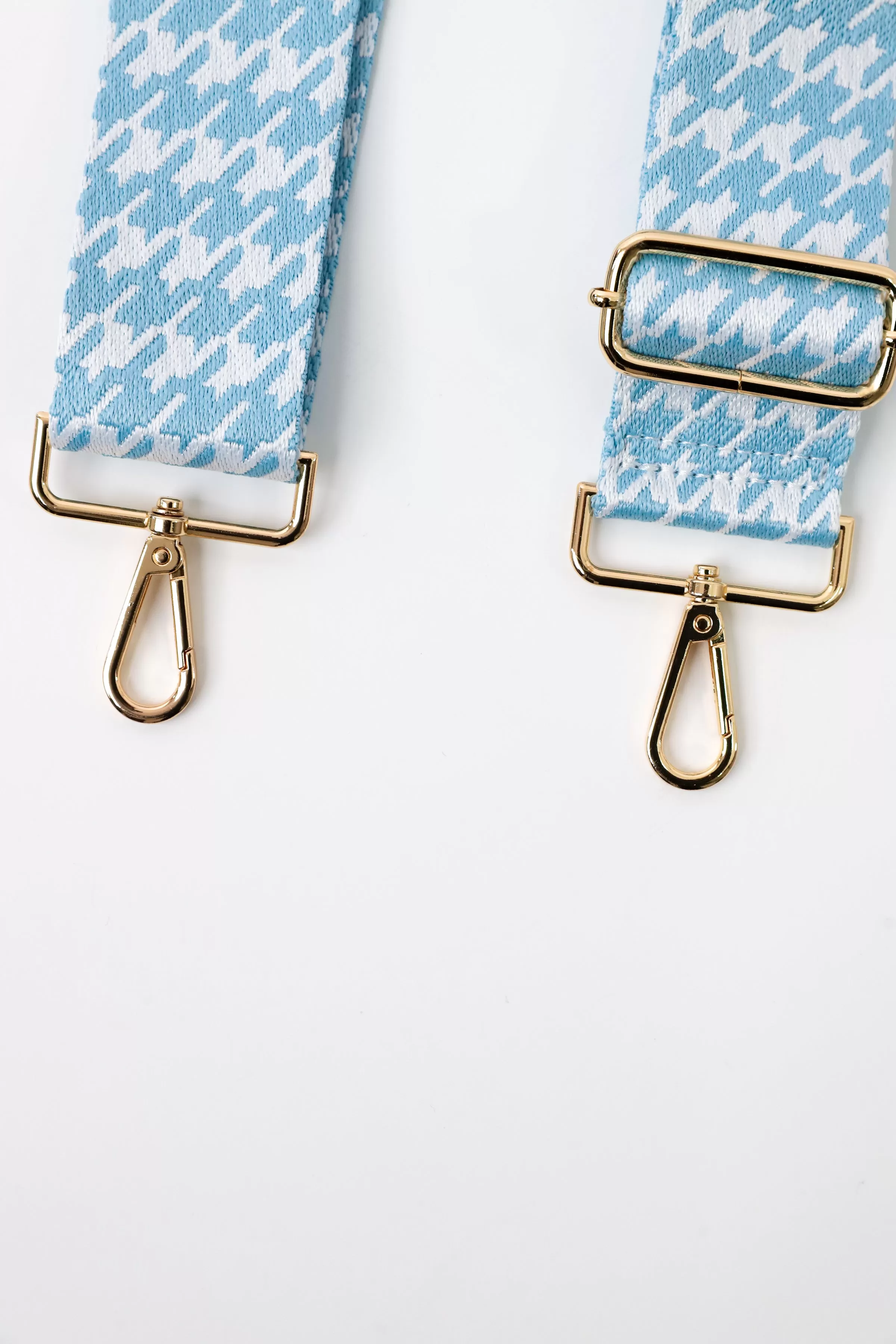 Herringbone Blue & White Bag Strap