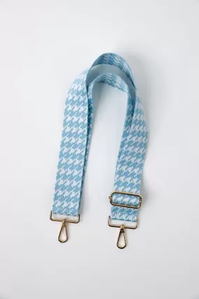 Herringbone Blue & White Bag Strap