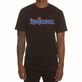 Ice Cream Word Short Sleeve Tee (Black) 441-1209