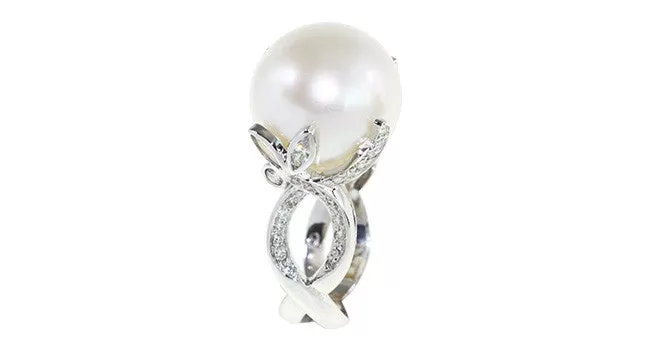 Imperial Pearl Ring with Diamond