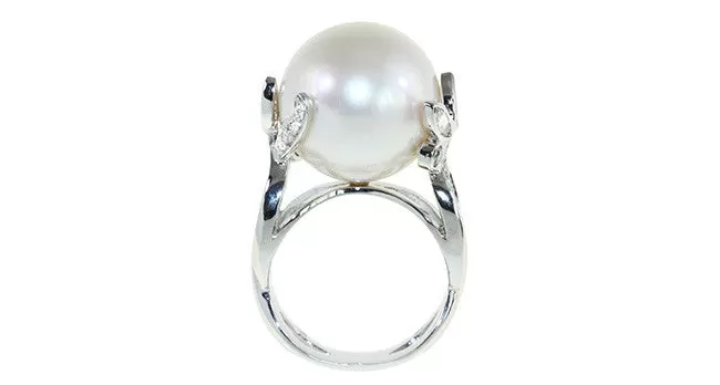 Imperial Pearl Ring with Diamond