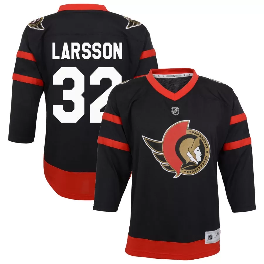 Jacob Larsson Ottawa Senators Youth Home Replica Jersey - Black