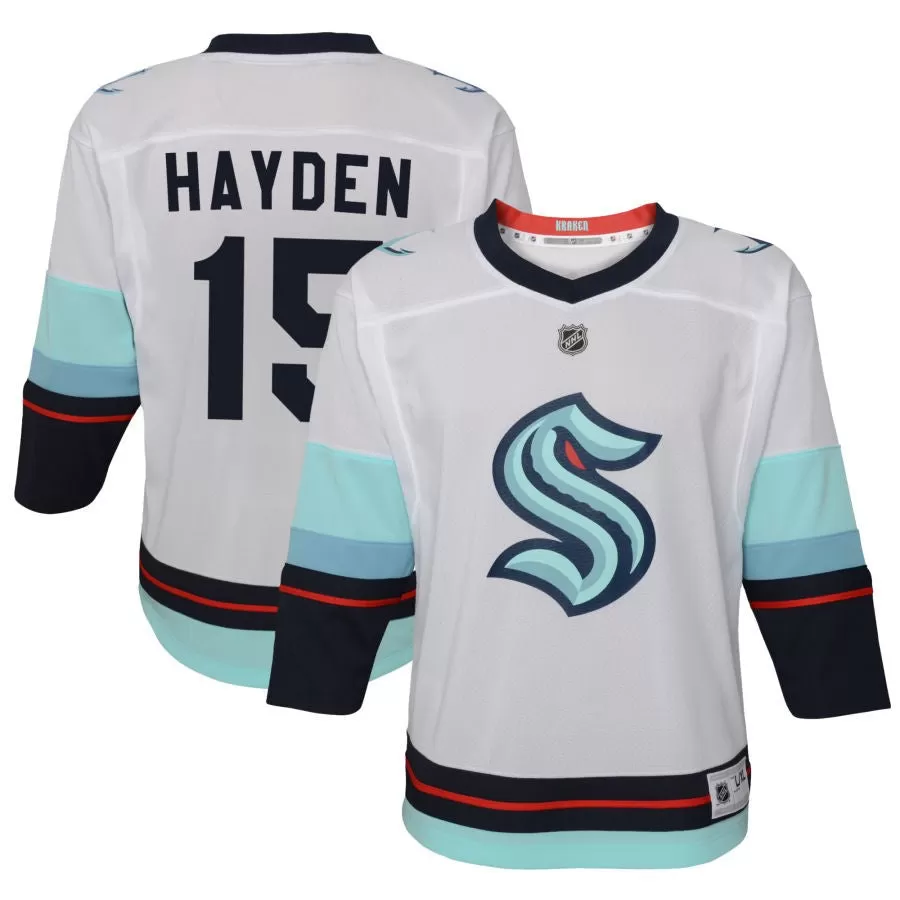 John Hayden Seattle Kraken Youth Away Replica Jersey - White