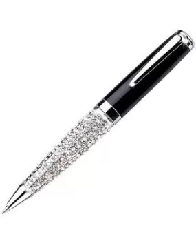 Jorg Gray Ballpoint Pen with Genuine Swarovski Crystal Barrel - JG Dome Logo