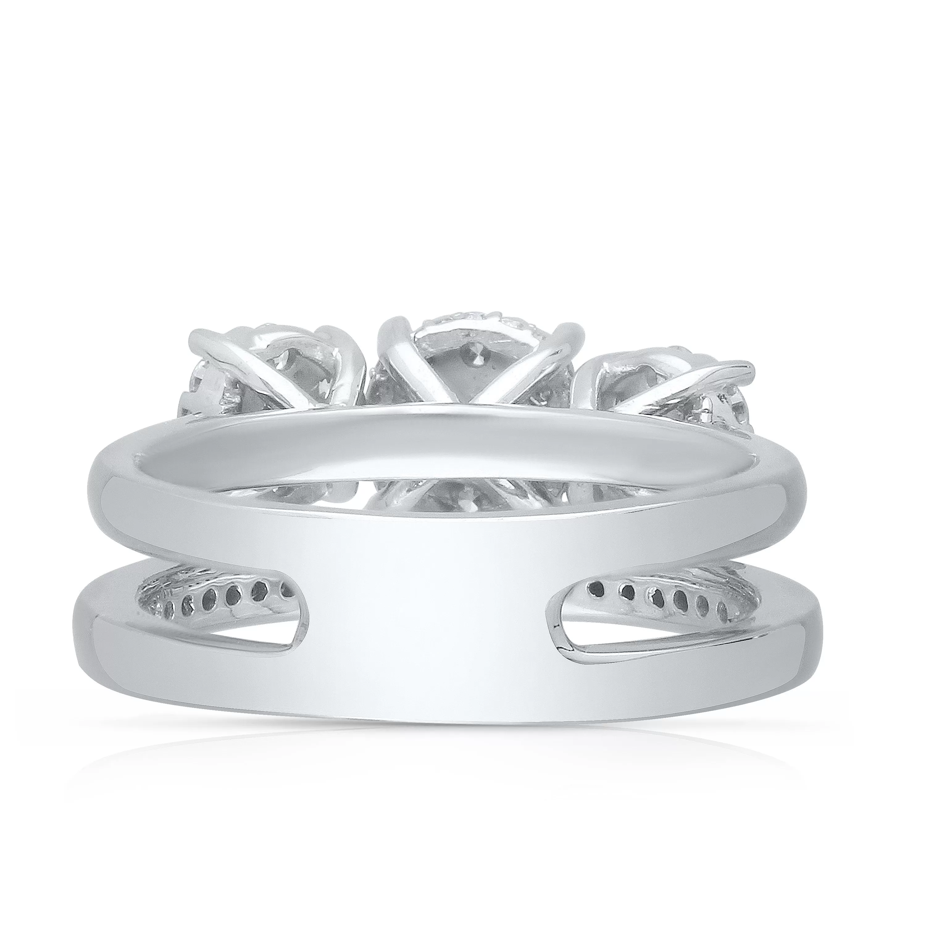 Kallati Eternal Cluster Diamond Ring in 14K White Gold