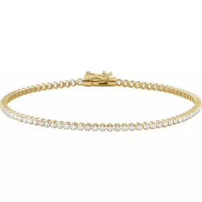 Lab Dainty Round Diamond Tennis Bracelet 1.7mm