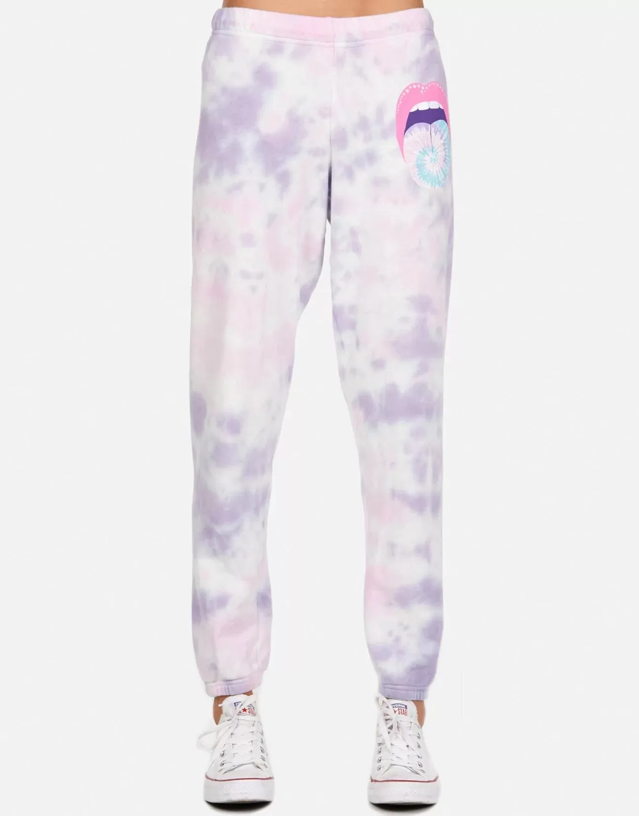 Lauren Moshi Brynn Tie Dye Tongue Sweatpants