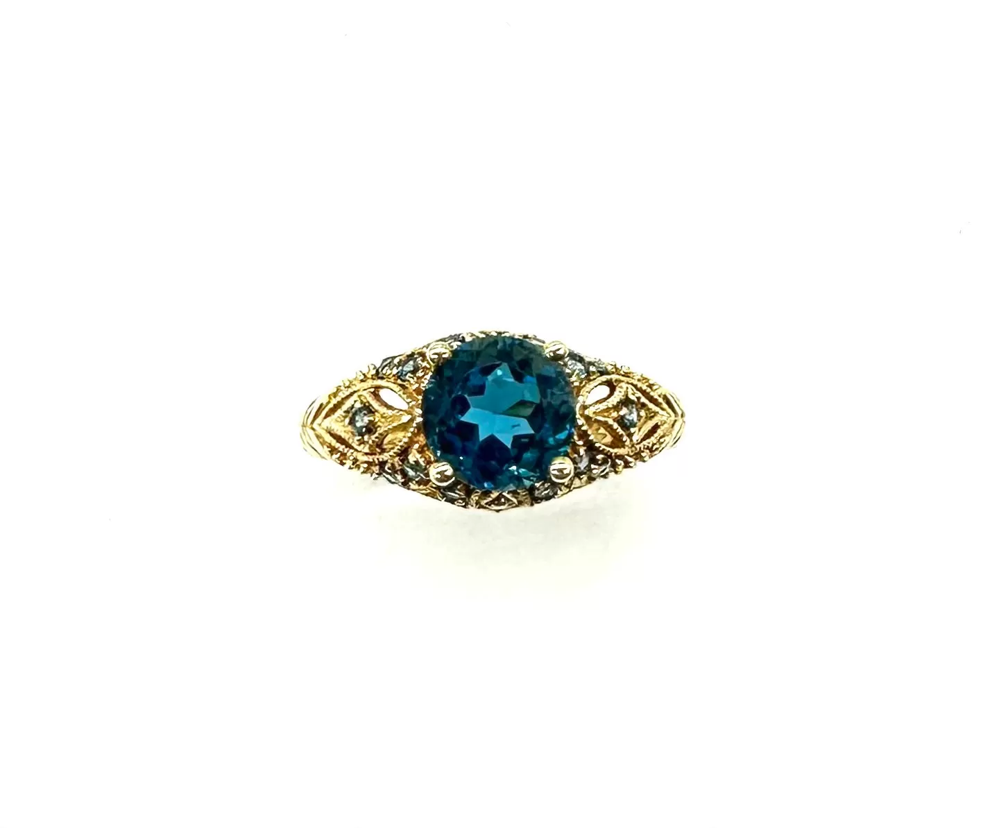 London Blue Topaz Cutout Ring