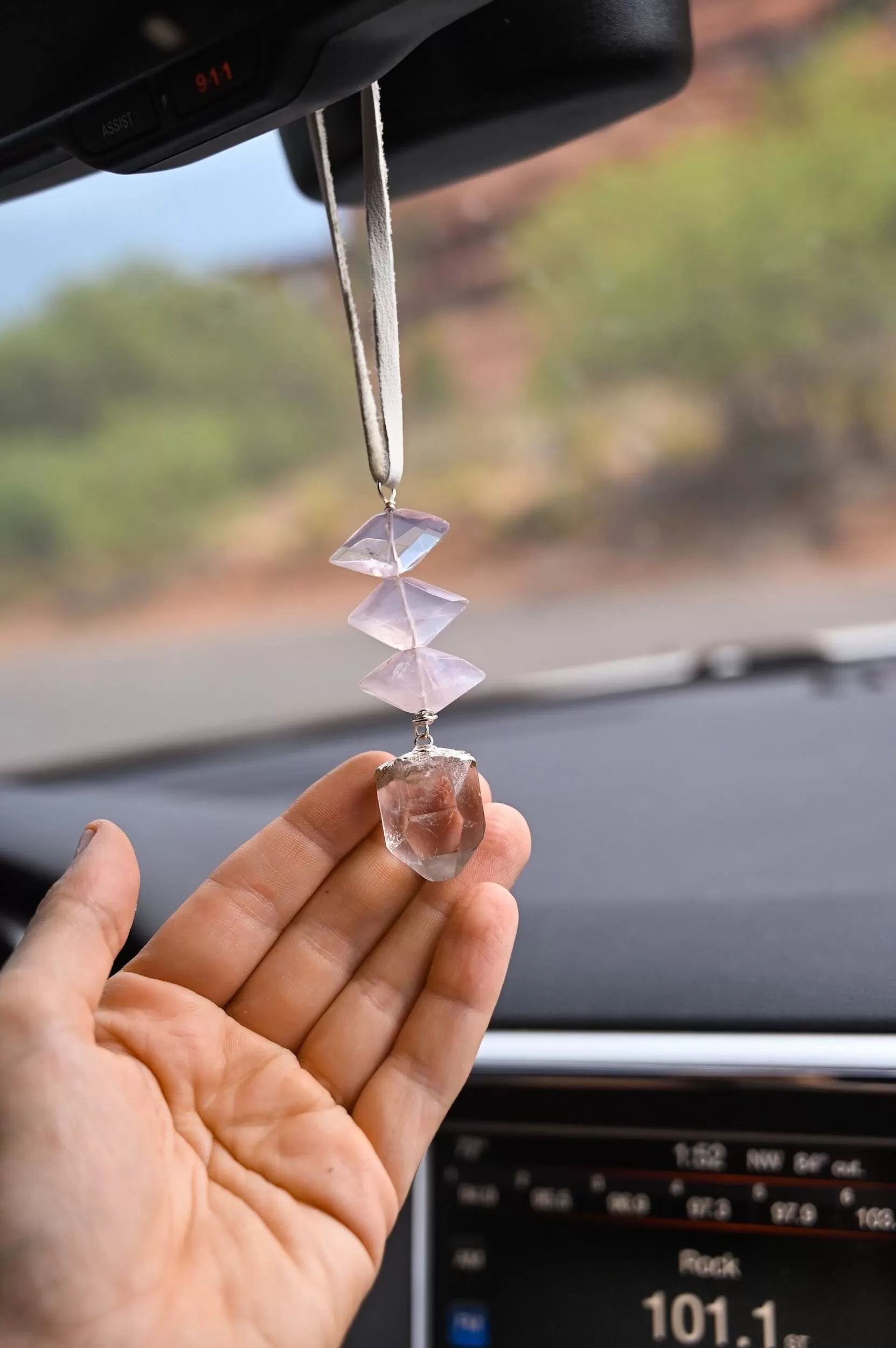 Love & Clarity Crystal Car Charm