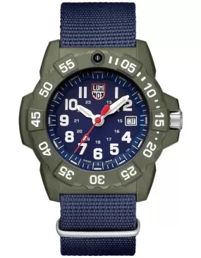 Luminox Navy Seal Mens - Green - Blue Webbing Strap - Date - 200M