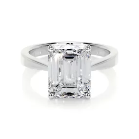 Mariana Lab Grown Diamond Ring   (4 Carat) -14K White Gold (RTS)