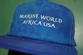 Marine World Africa Vintage 90's Adjustable Back Snapback Hat