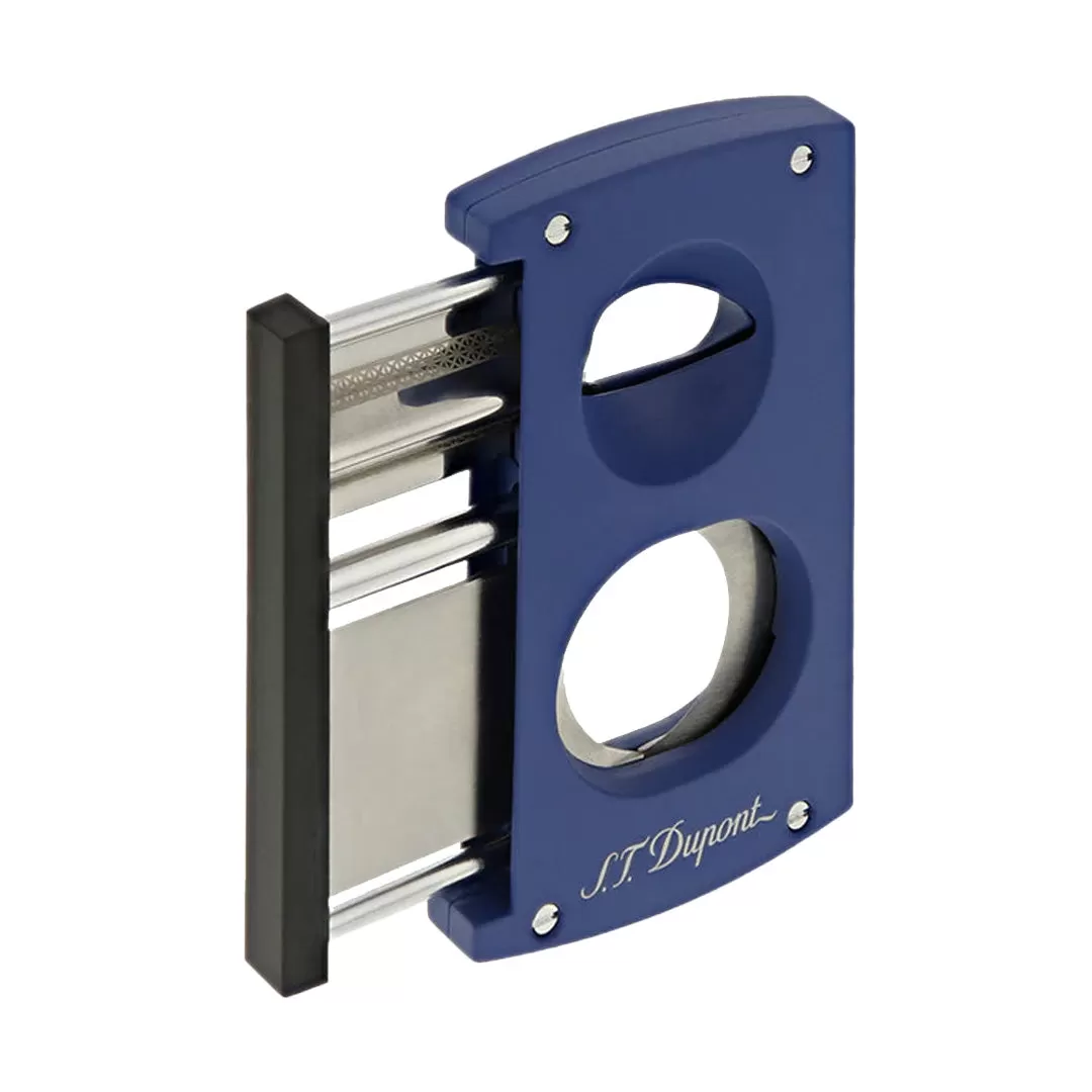 MATT OCEAN BLUE DOUBLE BLADE CIGAR CUTTER