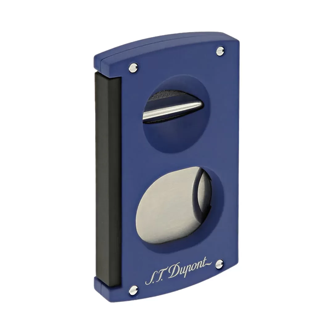 MATT OCEAN BLUE DOUBLE BLADE CIGAR CUTTER