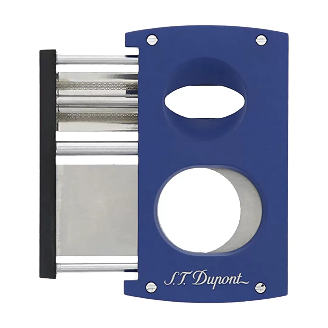 MATT OCEAN BLUE DOUBLE BLADE CIGAR CUTTER