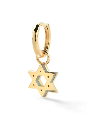 Mini Star of David Shadow Huggie - In Stock