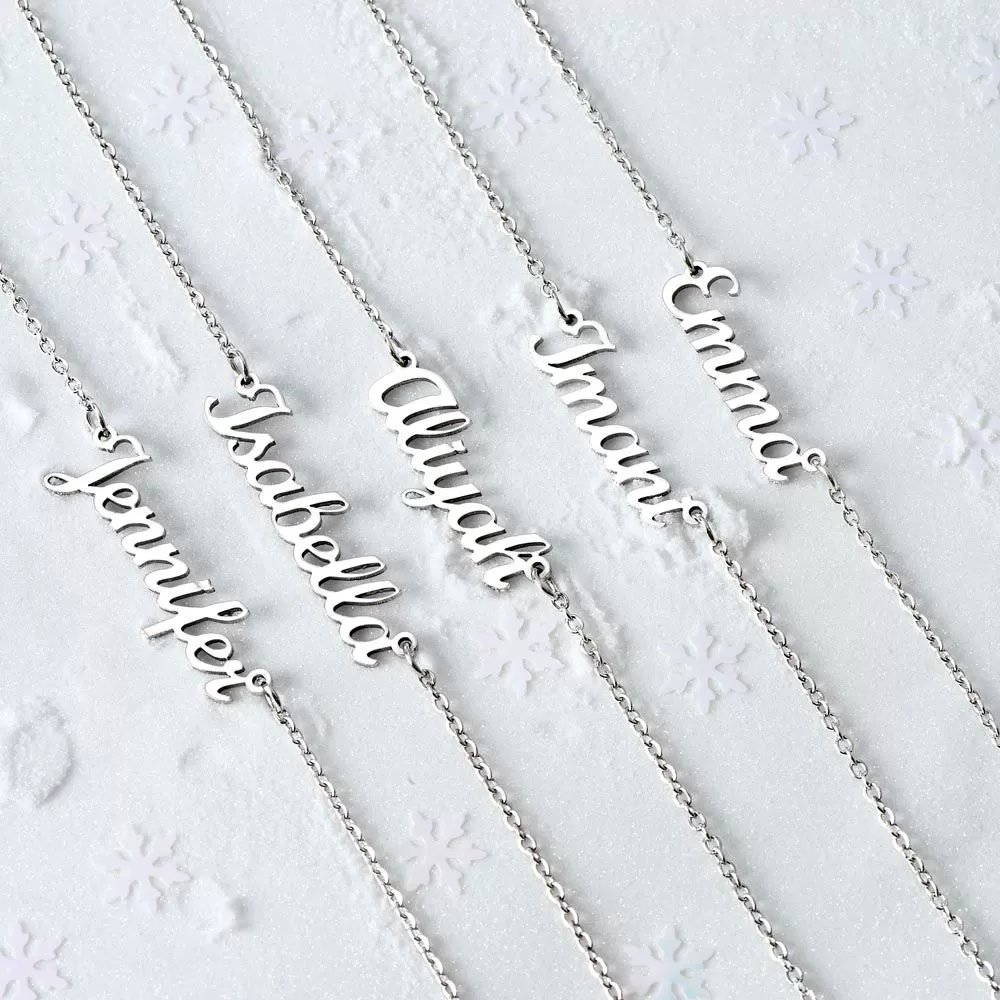 Minimalist Custom Personalized Name Necklace, Jewelry Gifts For Her