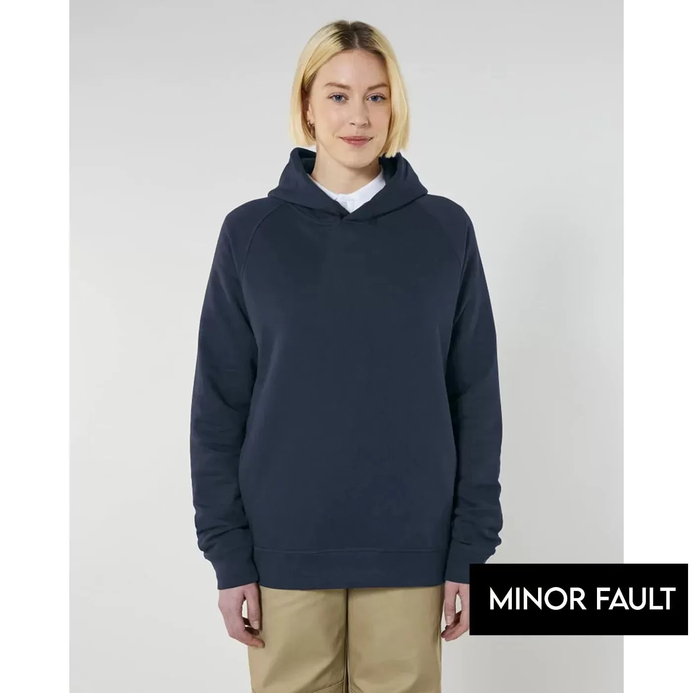 (Minor Fault) Navy Side Pocket Oversized Hoodie