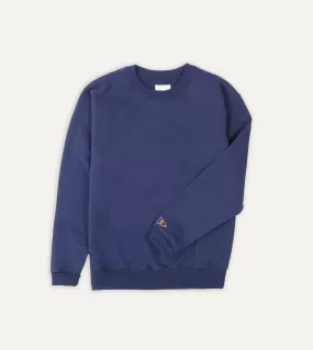 Navy Crew Neck Cotton Sweatshirt