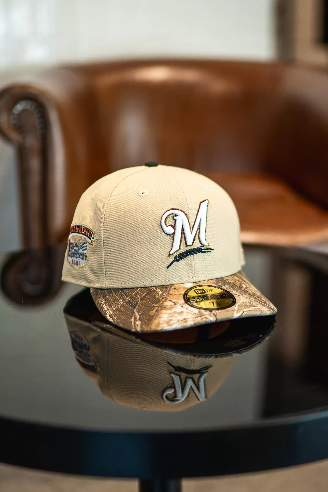 New Era Milwaukee Brewers Home to Heroes Grey UV (Vegas Gold/Real Tree Camo)