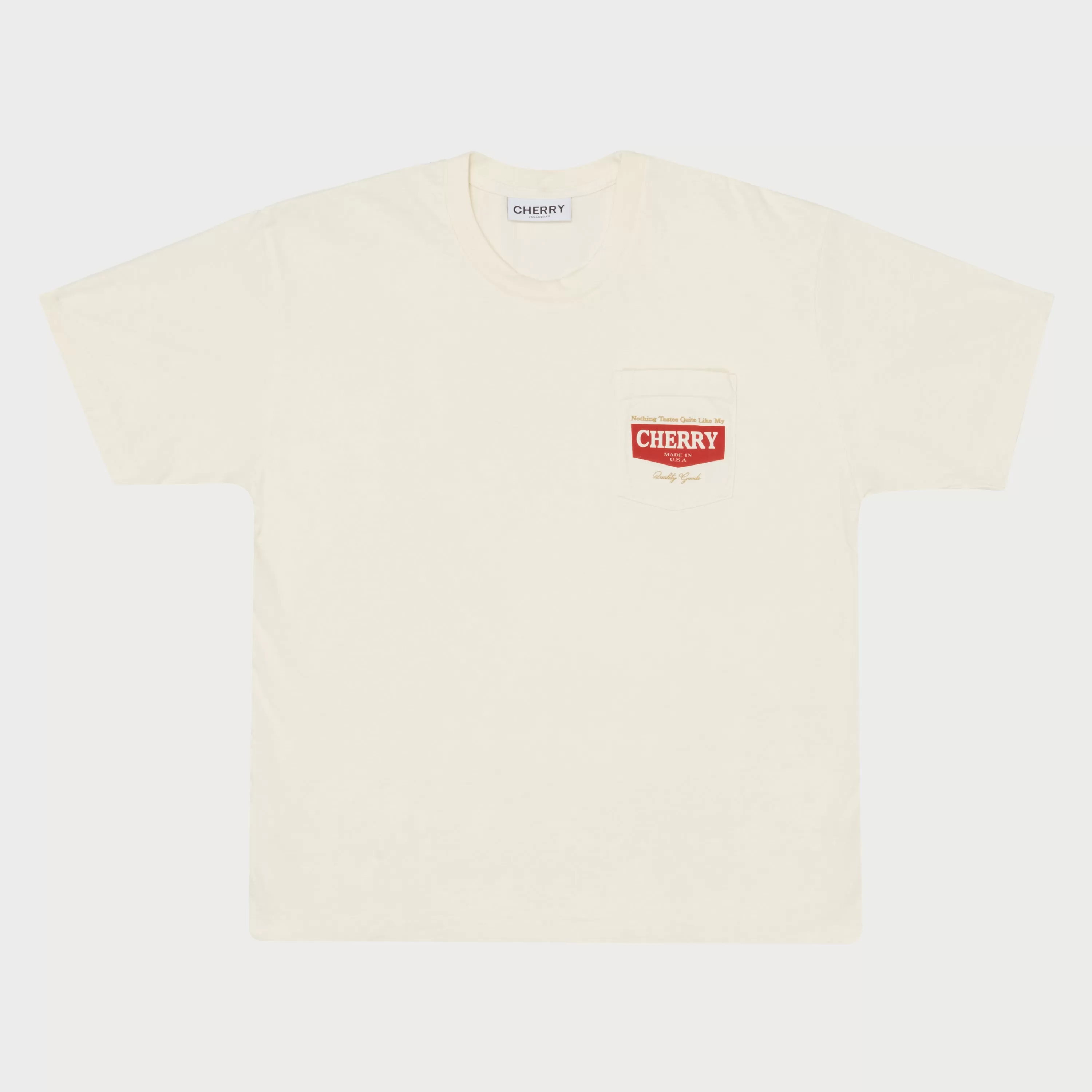 Nothing Tastes Like My Cherry S/S Pocket Tee (Cream)