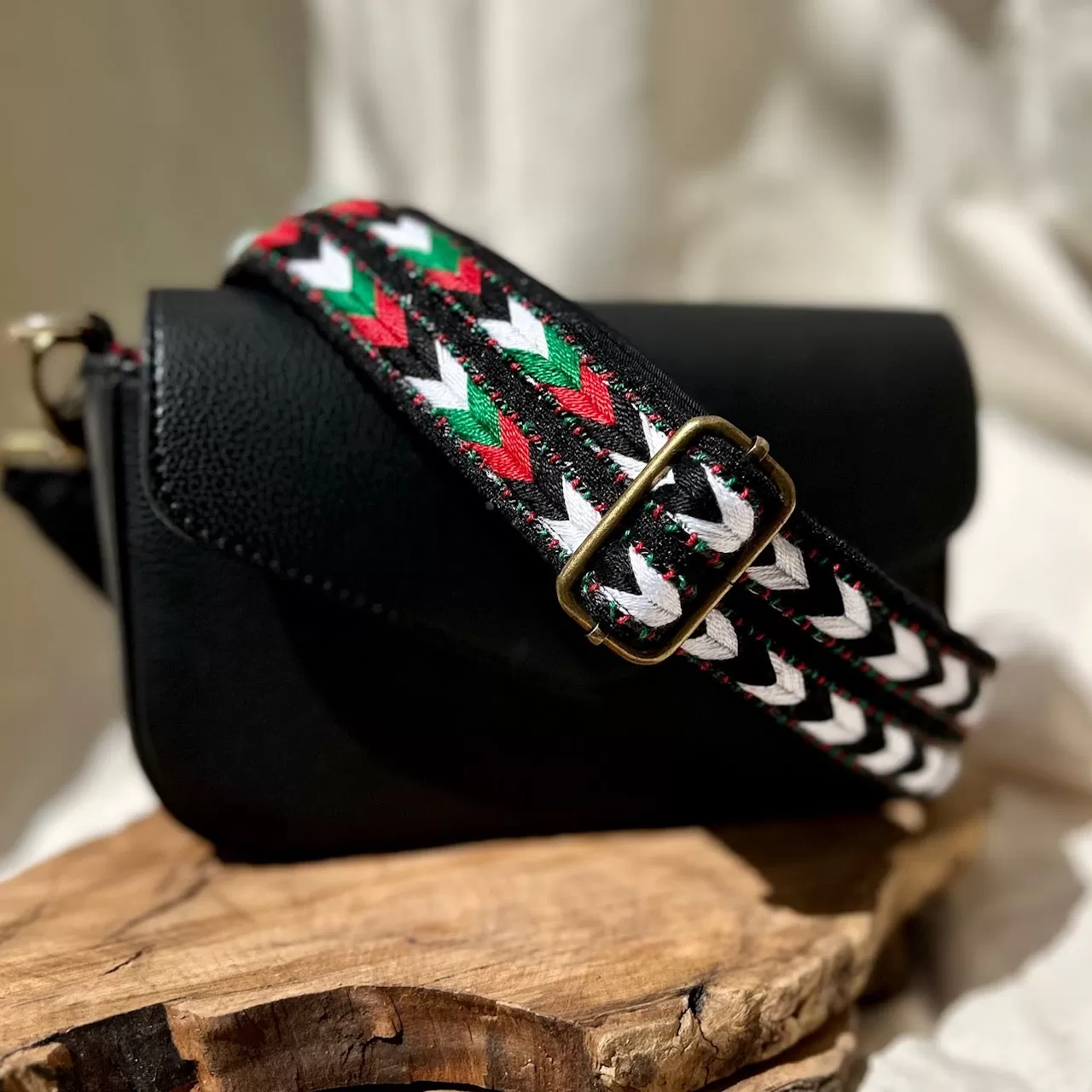 Palestinian Traditional Tatreez - Sabayel Embroidery Bag Strap From Palestine