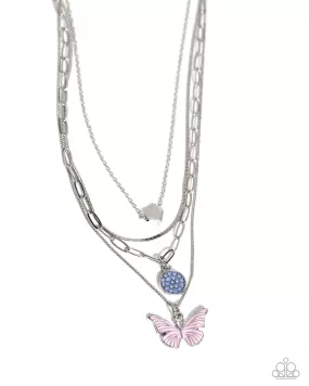 Paparazzi Whimsical Wardrobe Pink Necklace & Earring Set