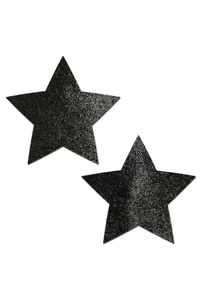 Pastease Star Nipple Pasties - Liquid Black