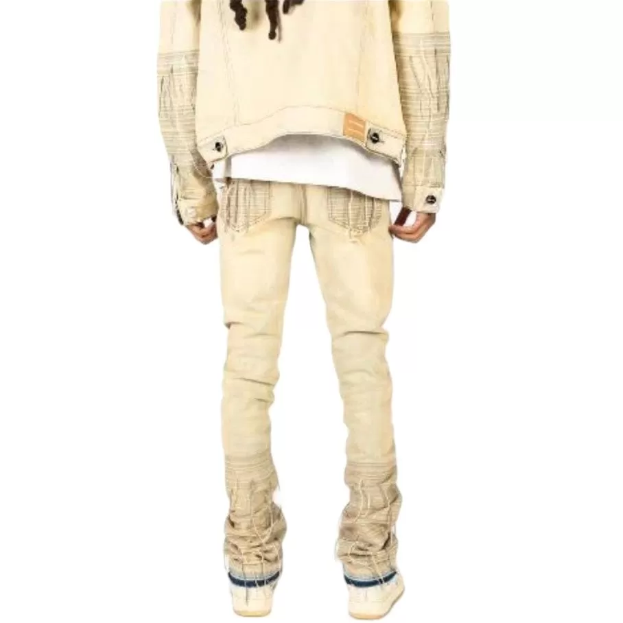 Pheelings "Phree Spirit" Flare Stack Denim (Light Blue/Sand)