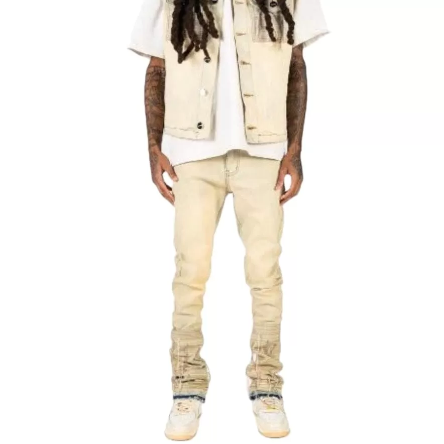 Pheelings "Phree Spirit" Flare Stack Denim (Light Blue/Sand)