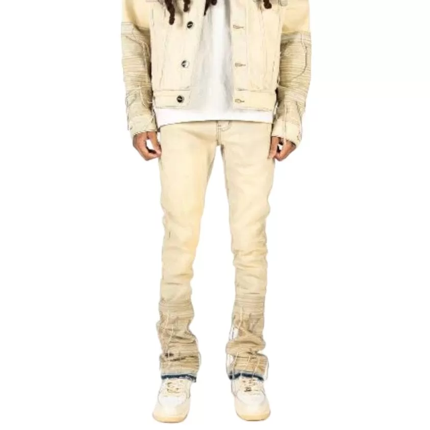 Pheelings "Phree Spirit" Flare Stack Denim (Light Blue/Sand)