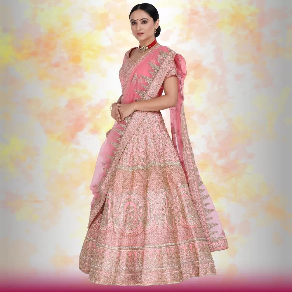 Pink Bridal Lehenga for wedding