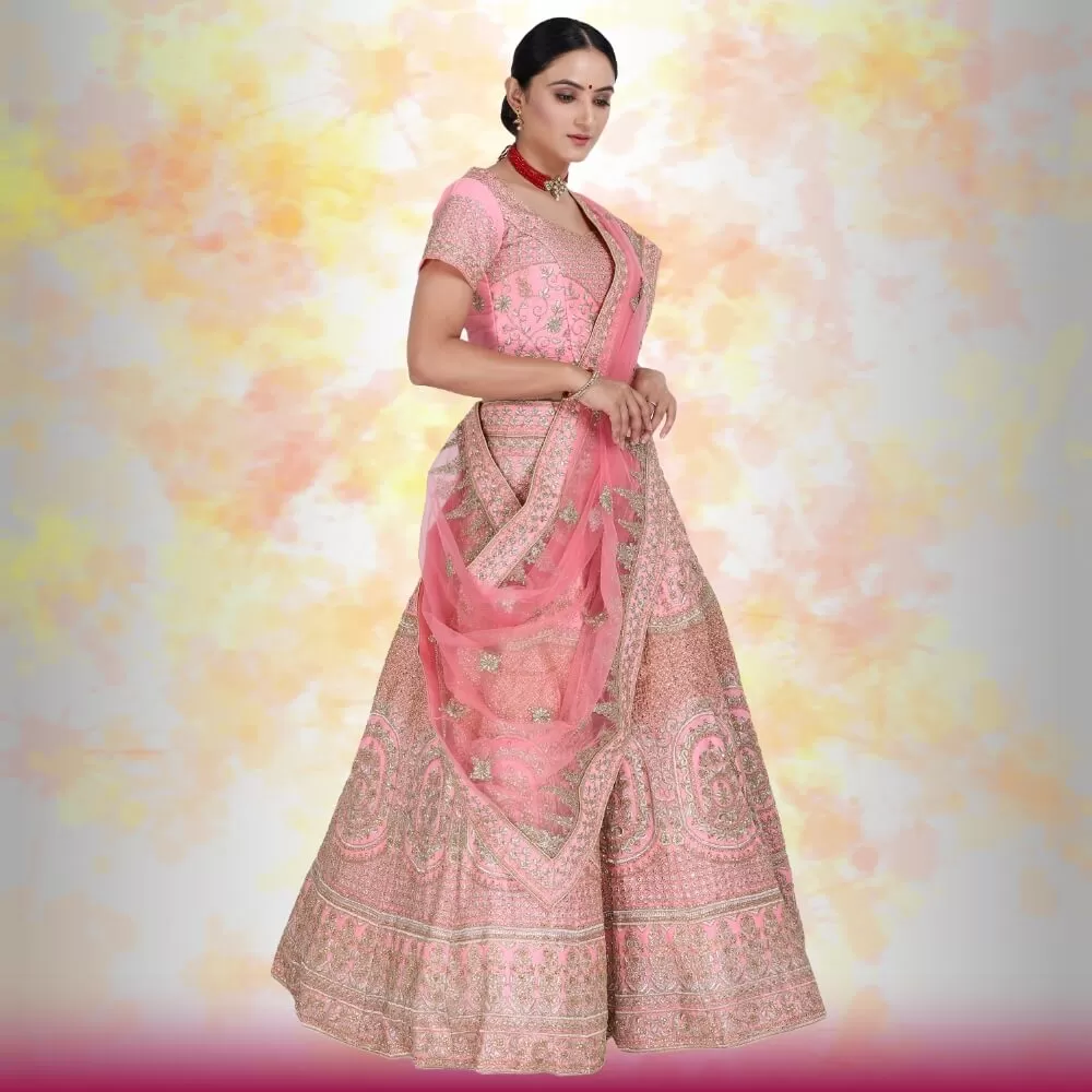 Pink Bridal Lehenga for wedding