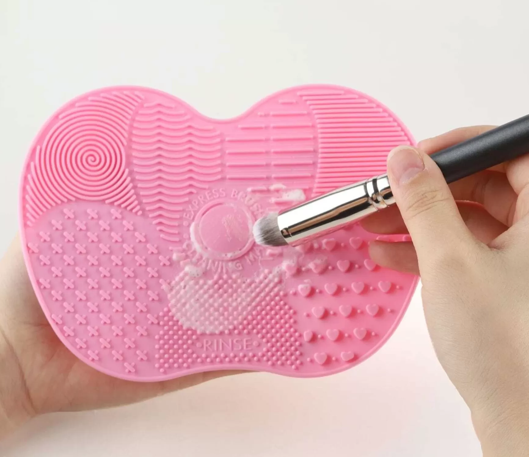 Pink Makeup Brush Cleaner Mat