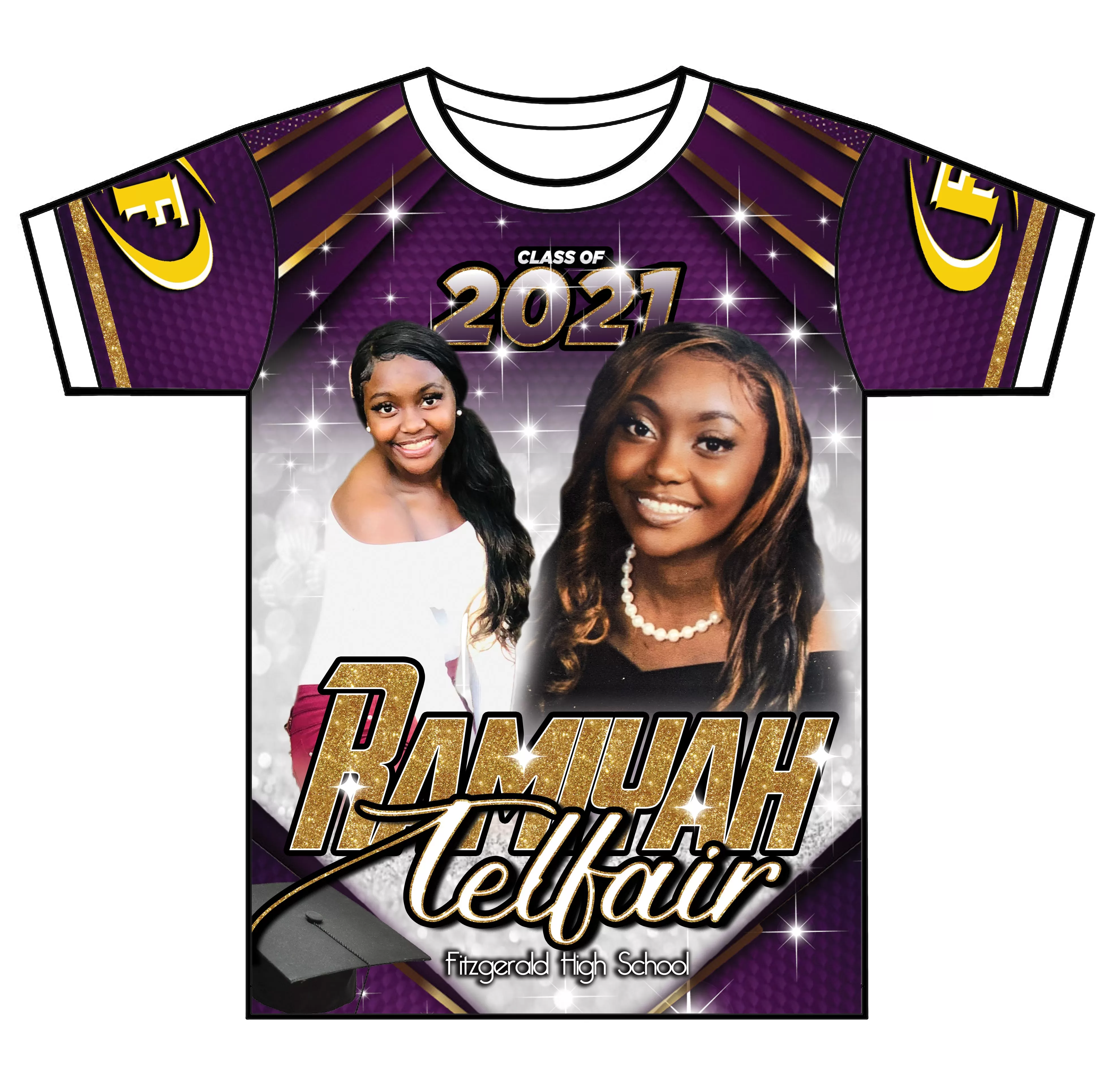 "Ramiyah" Custom Designed Graduation 3D shirt