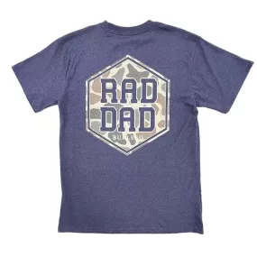 Rad Dad Deer Camo Short Sleeve T-Shirt in Navy