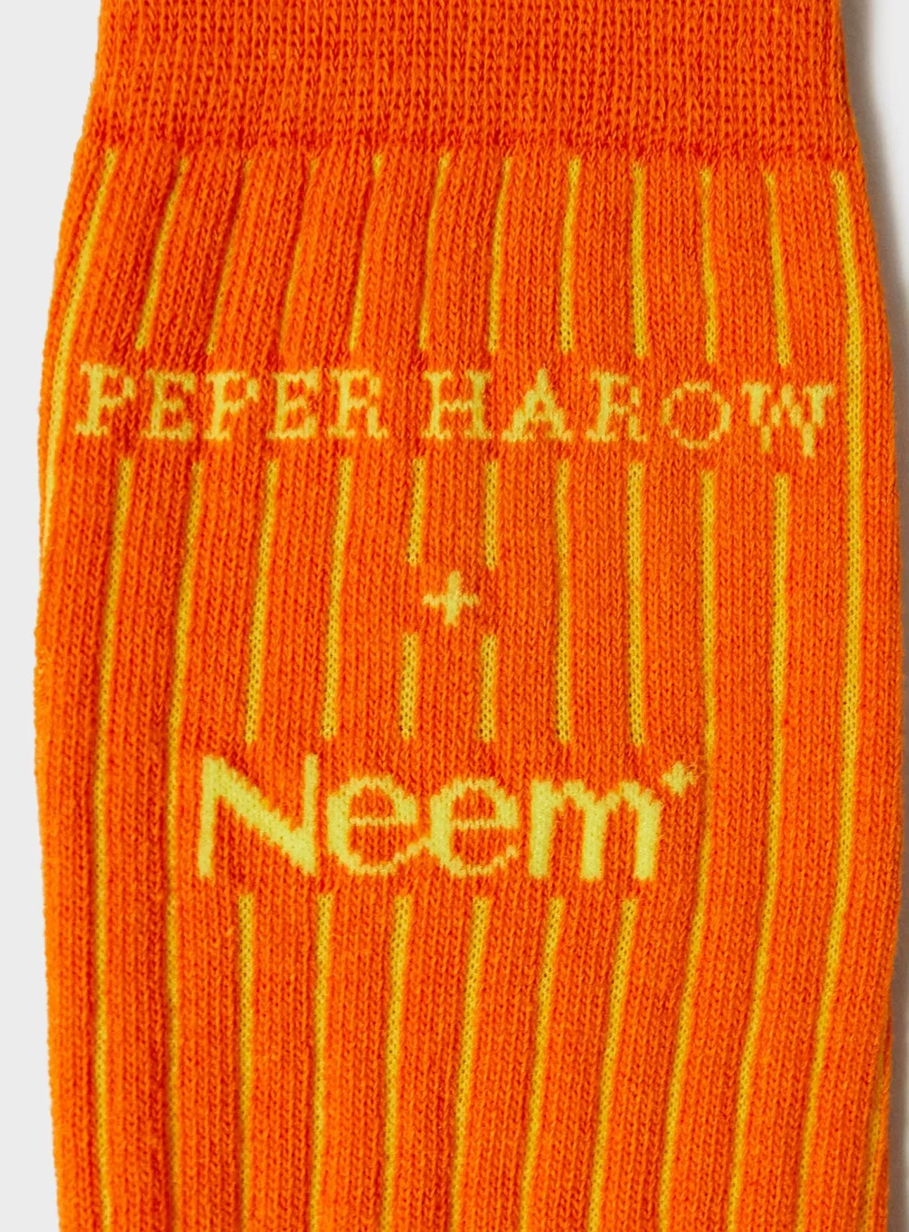 Recycled British Ribbed Cotton Orange Men's Socks