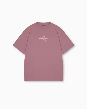 RELAXED DROP SHOULDER TEE - MAUVE