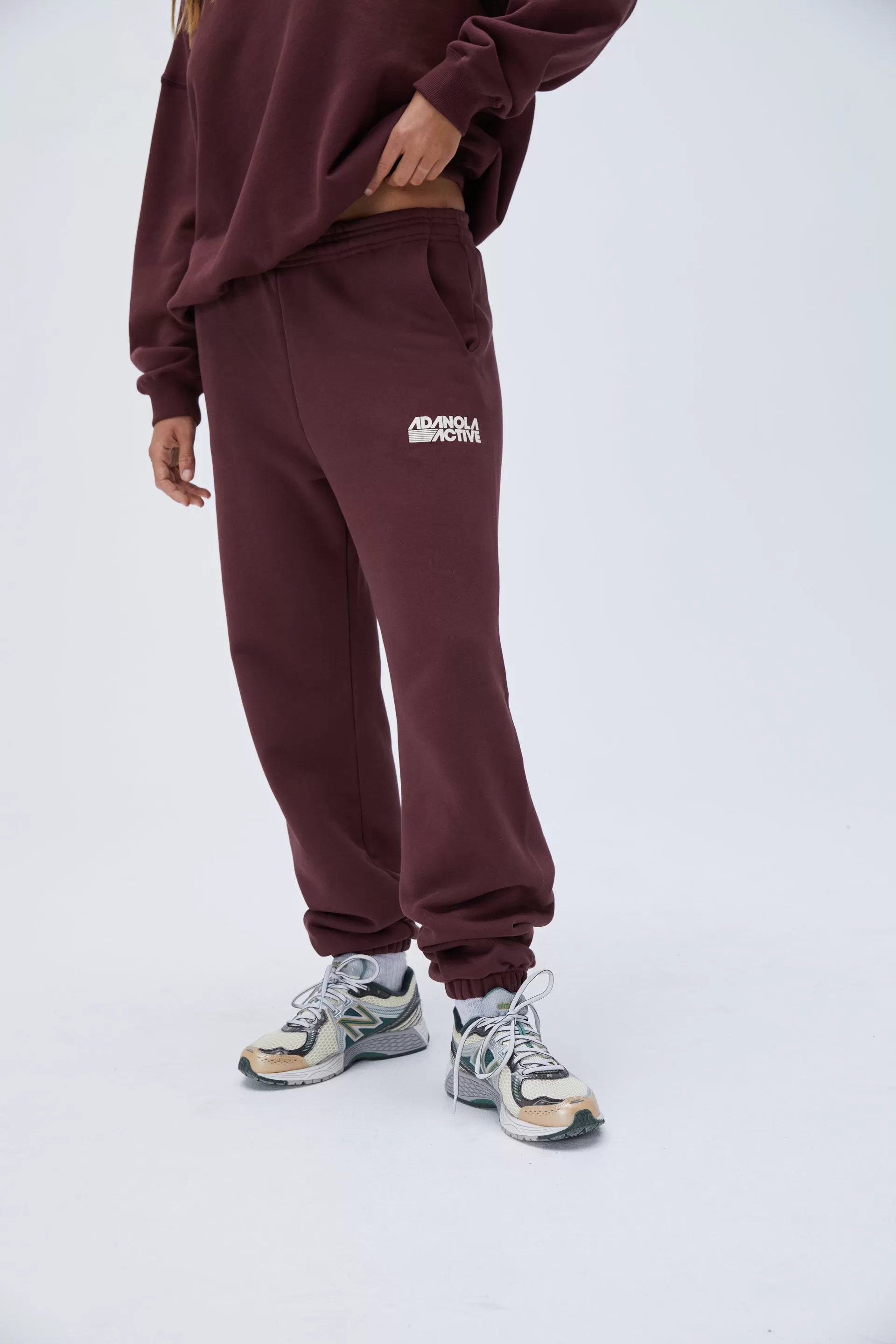 Retro Sport Sweatpants - Burgundy