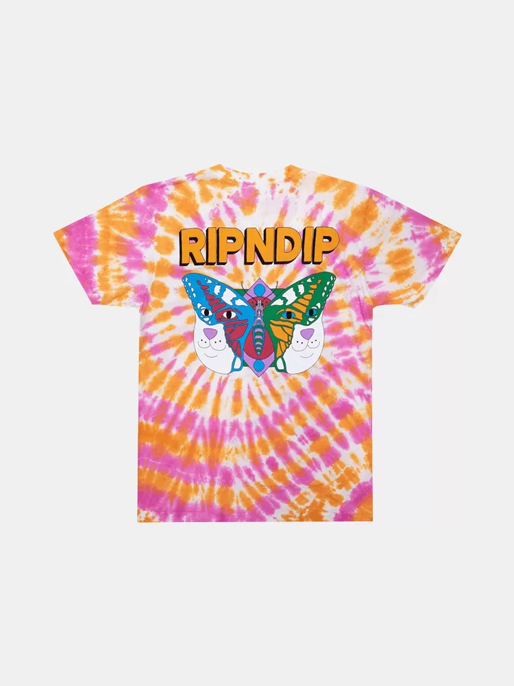 Rip N Dip Butter Face Tee - Pink and Orange Dye