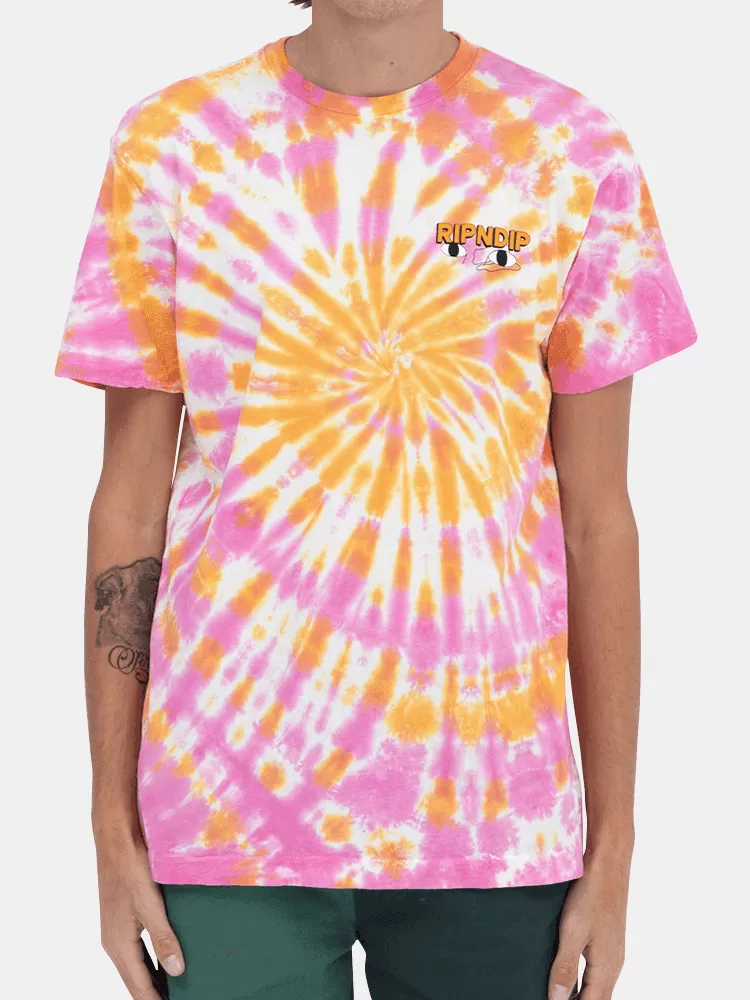 Rip N Dip Butter Face Tee - Pink and Orange Dye