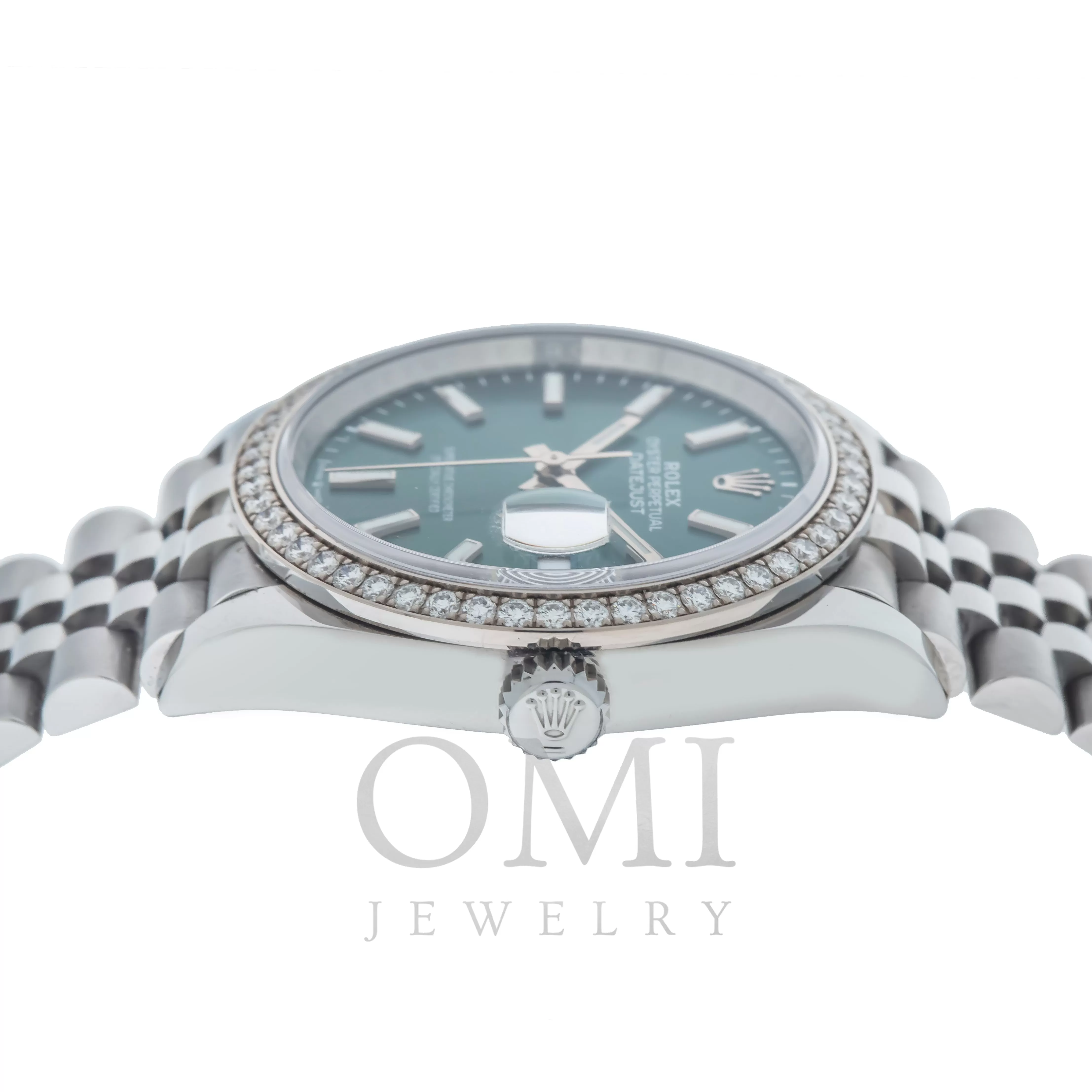 Rolex Datejust 126284RBR 36MM Green Dial With Diamond Bezel