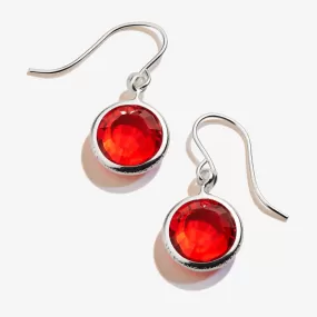 Ruby Birthstone Earrings, July