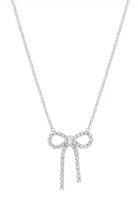 Silver Bow Necklace