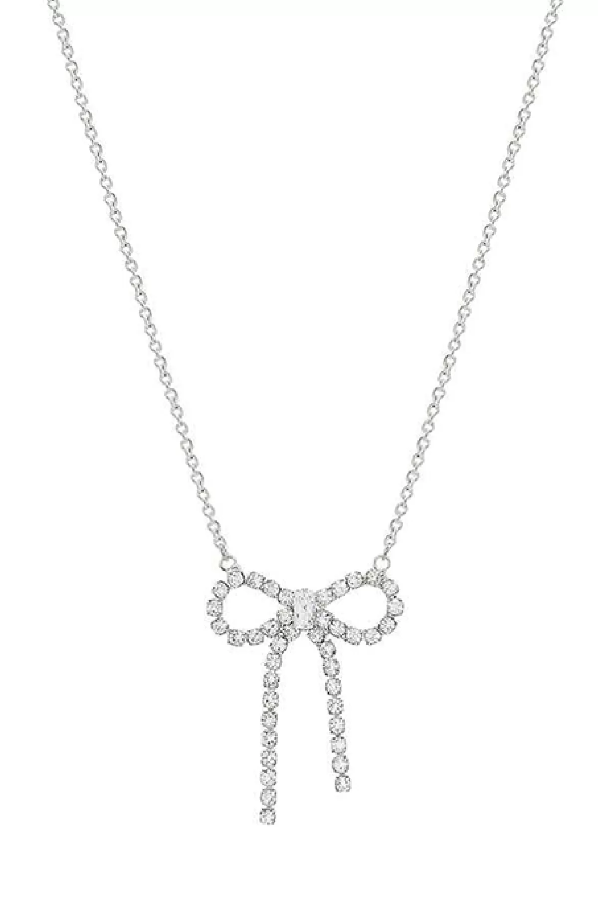 Silver Bow Necklace