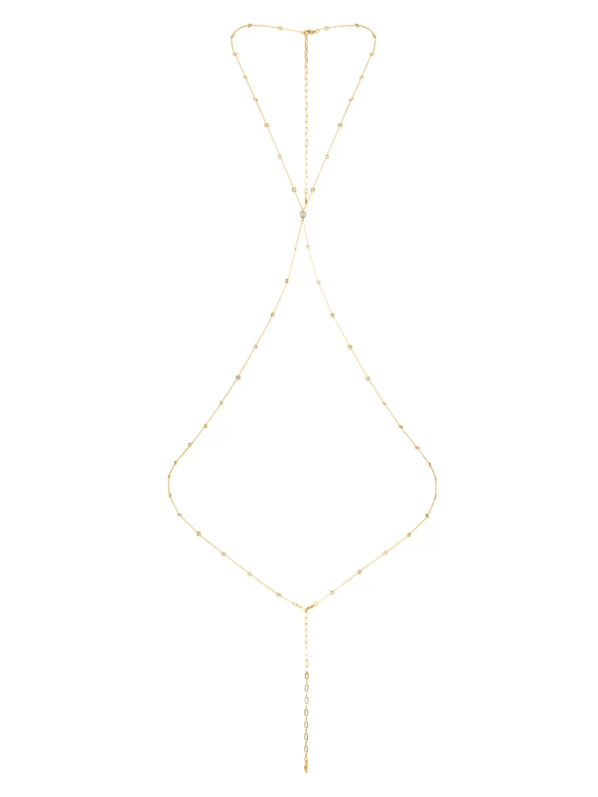 Simple Crystal X Body Chain