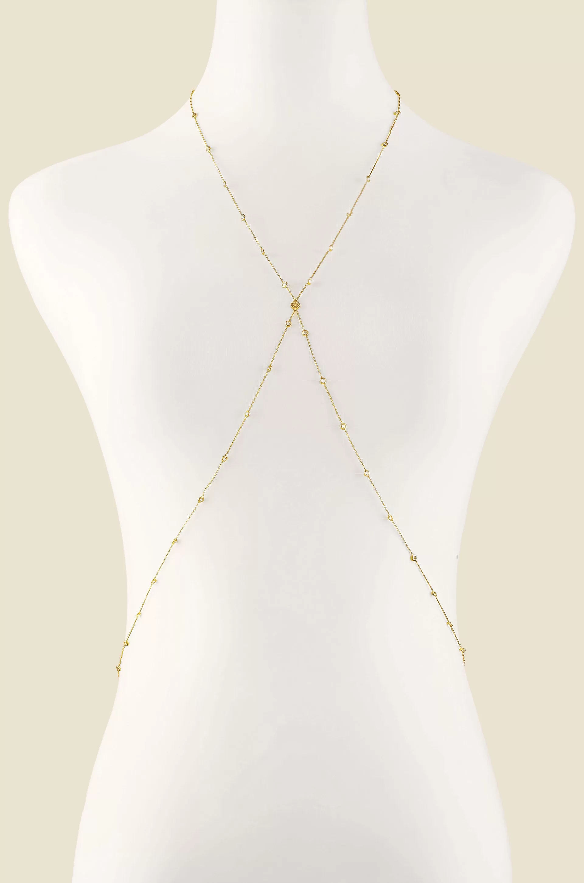 Simple Crystal X Body Chain